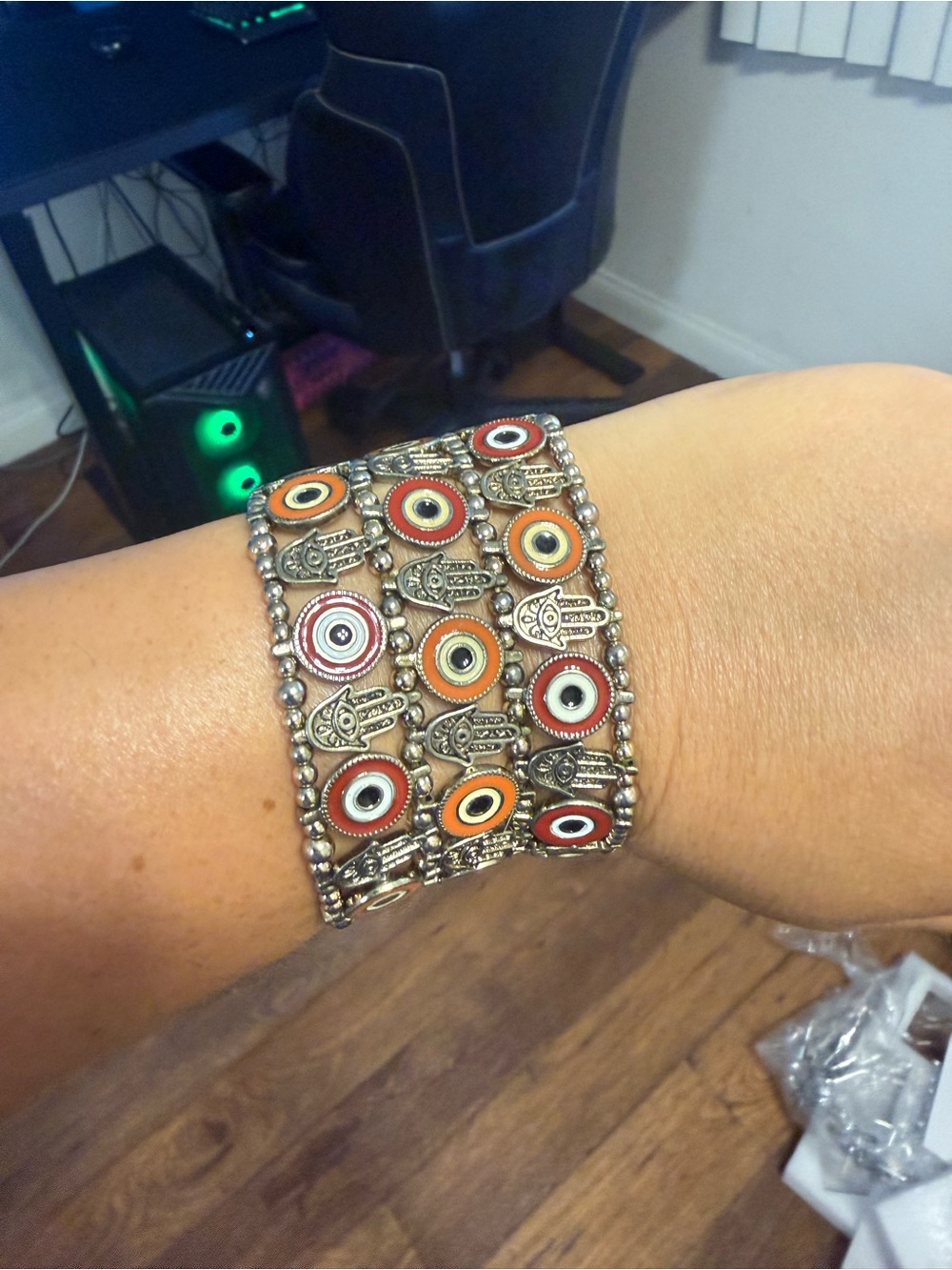 Bohemian cuff all seeing eye bracelet accessory elevated basics